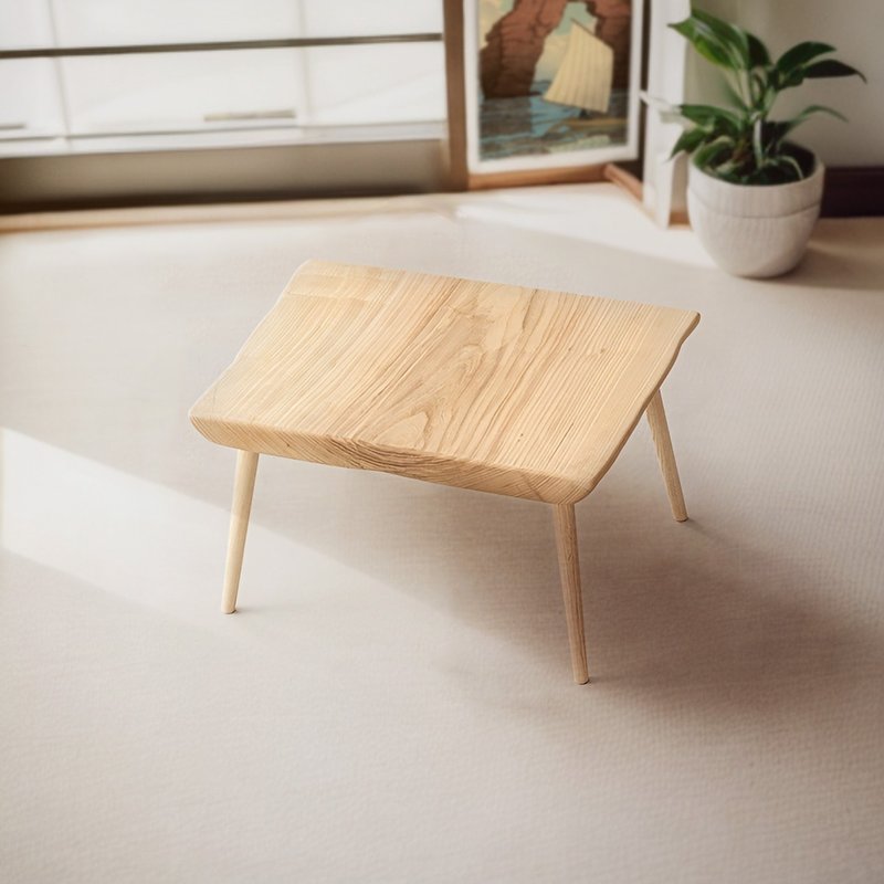 Taisho's only North American ash log coffee table handmade by craftsmen 963rNT - ชั้นวาง/ตะกร้า - ไม้ สีกากี