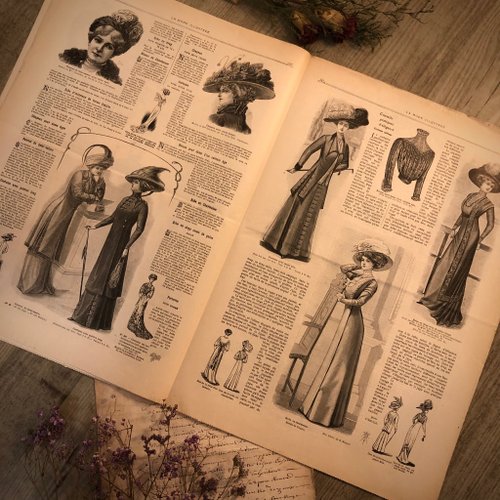 フランスの100年前のファッション雑誌LaModeIllustréeカバー