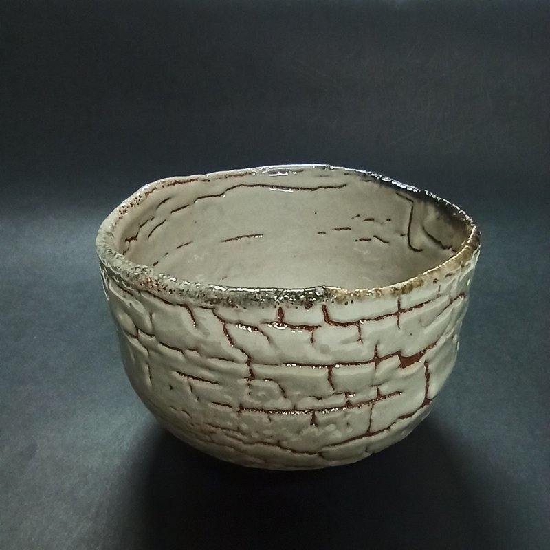 志野釉茶碗陳炫亨手創陶炫茶碗 - 茶壺/茶杯/茶具 - 陶 白色