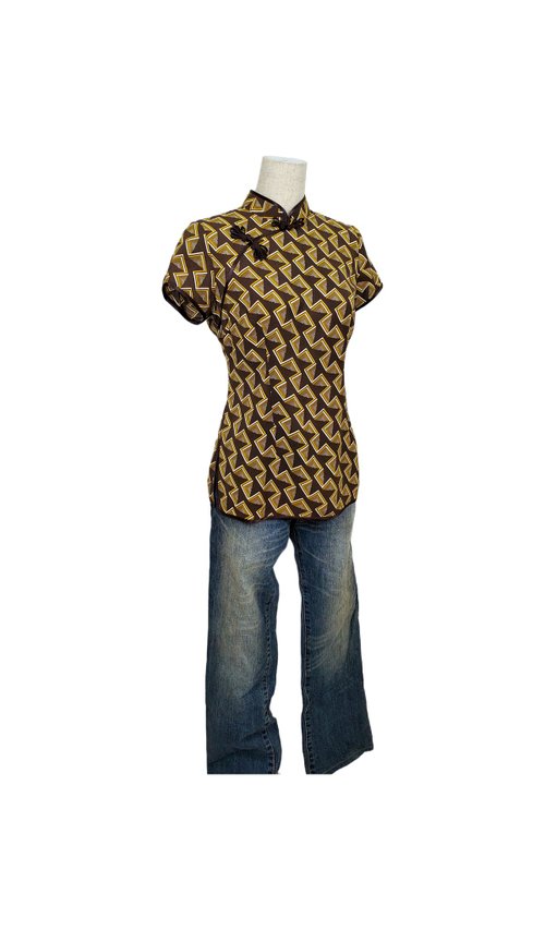 Vintageqipao VINTAGE 悅裳 新式改良復古旗袍款綠色蕾絲短袖上衣 NS-615