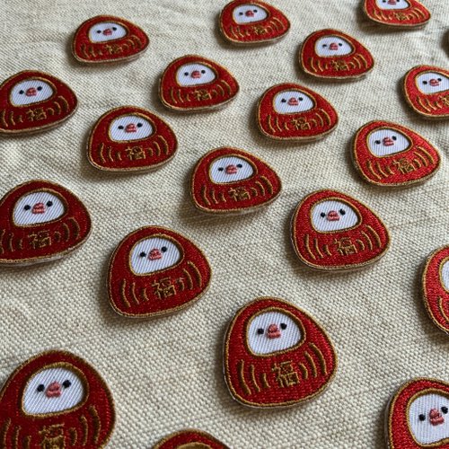 da fuuuuuu 【快速出貨】大福娃娃/迷你燙貼/文鳥/DIY/刺繡/防潑水/燙貼