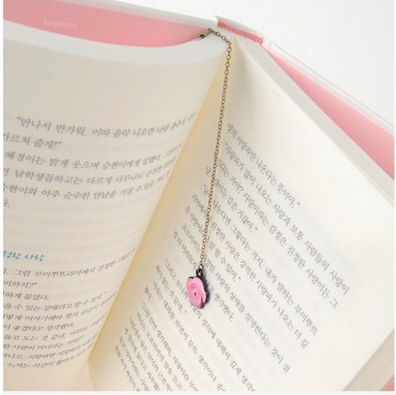 Lover Pink Rose Bookmark - ที่คั่นหนังสือ - วัสดุอื่นๆ 