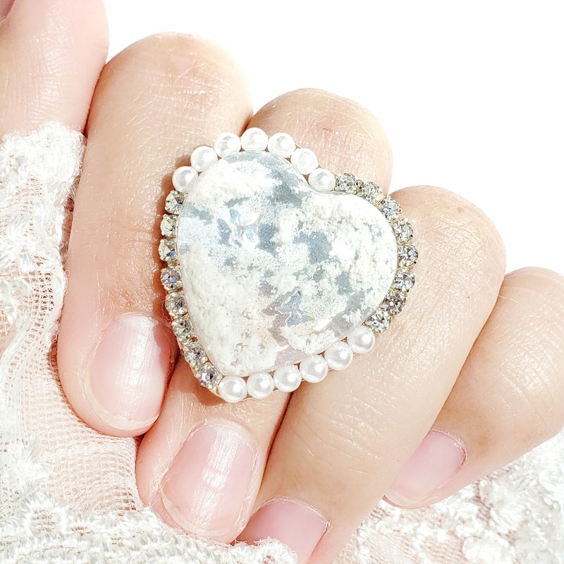 Ring Yume Sora Heart Free Size - แหวนทั่วไป - เรซิน สึชมพู