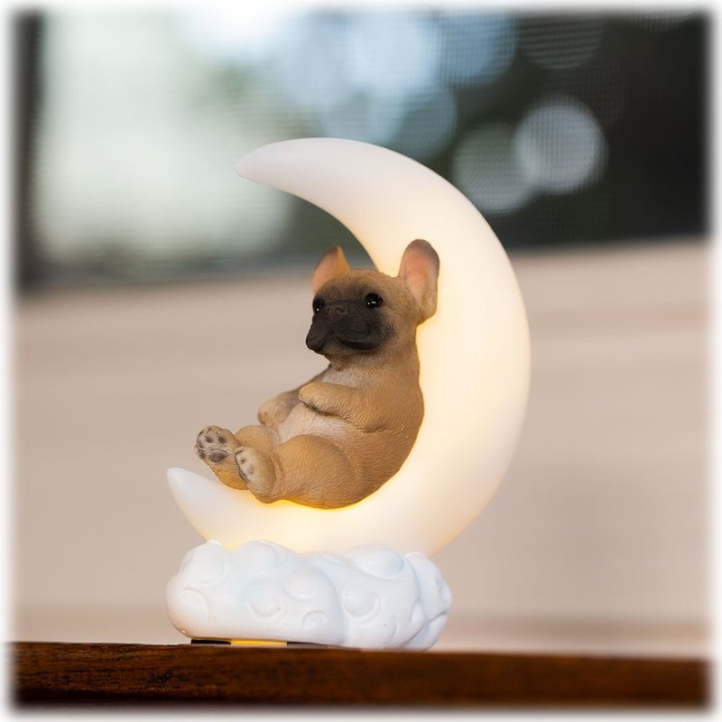 Devalier Cat French Bull LED Night Light, Nursing Light, Night Lamp, Bedside Light, Hand Light, Birthday Gift, Baby Gift, Room Light, Bedroom, Genuine Product - โคมไฟ - เรซิน 