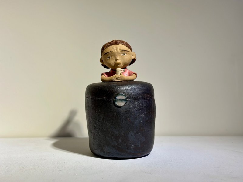 仙仙不想動系列一斤茶倉 - 茶壺/茶杯/茶具 - 陶 