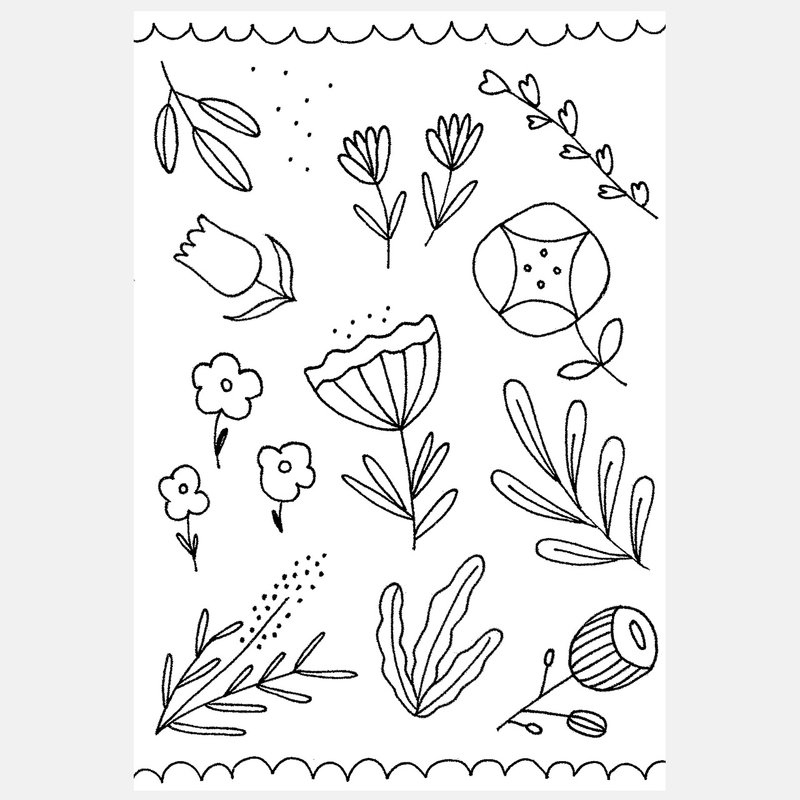 Embroidery Transfer Drawings - Imaginary Garden 2 each - เย็บปัก/ถักทอ/ใยขนแกะ - กระดาษ 