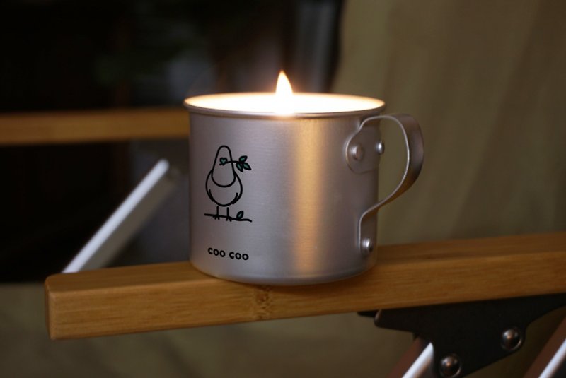 Incense Harbour Outdoor Aluminum Cup Candle - Dove on the Tree (Lemon Ginger)