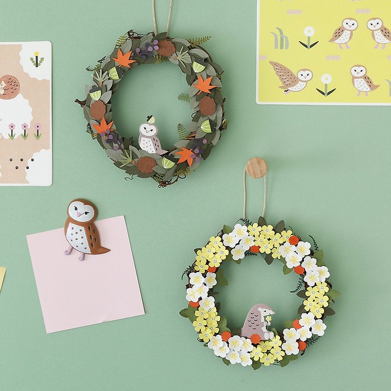 Wreath DIY KIT (Small) - Wood, Bamboo & Paper - Paper Multicolor