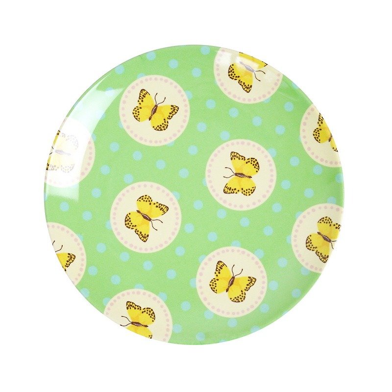 Butterfly 6.5-inch dinner plate - green - Small Plates & Saucers - Plastic 
