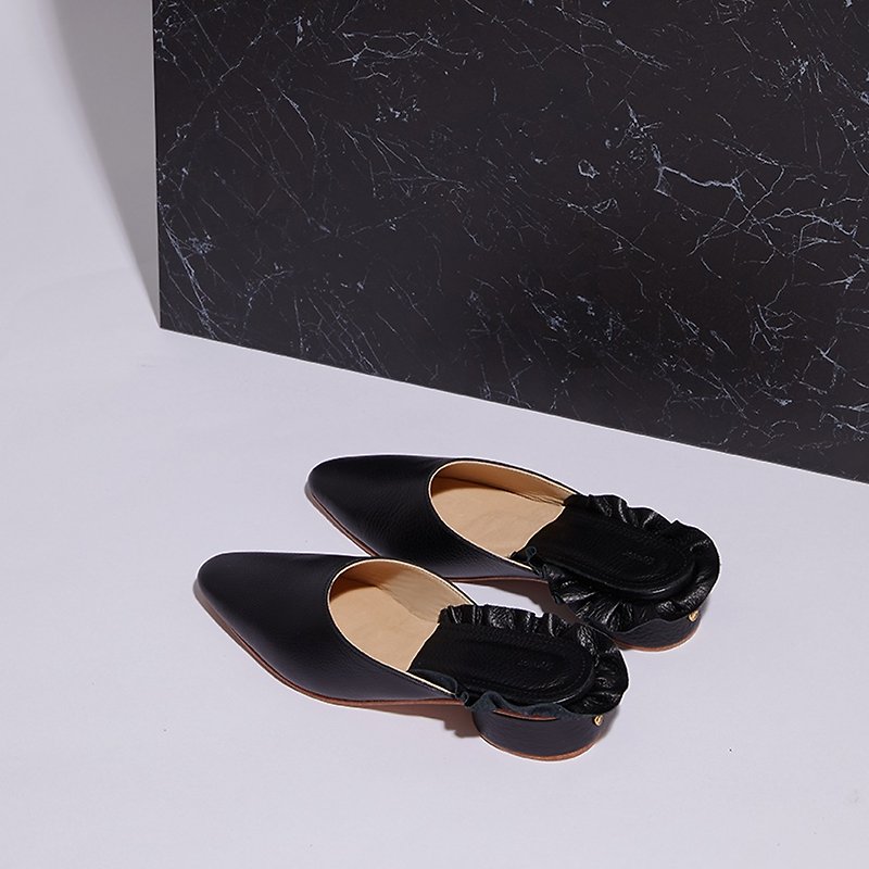 1.2 THE CHICLE SANDAL MULE / BLACK - 女休閒鞋/帆布鞋 - 真皮 黑色