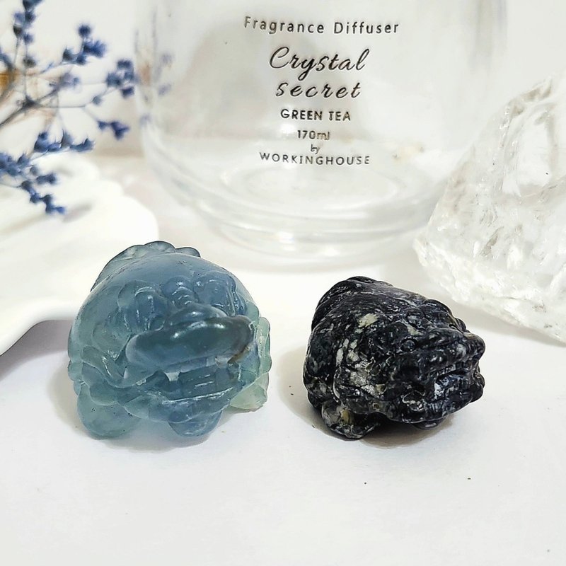 藍螢石石龍龜/藍彼得石龍龜 - 擺飾/家飾品 - 水晶 藍色