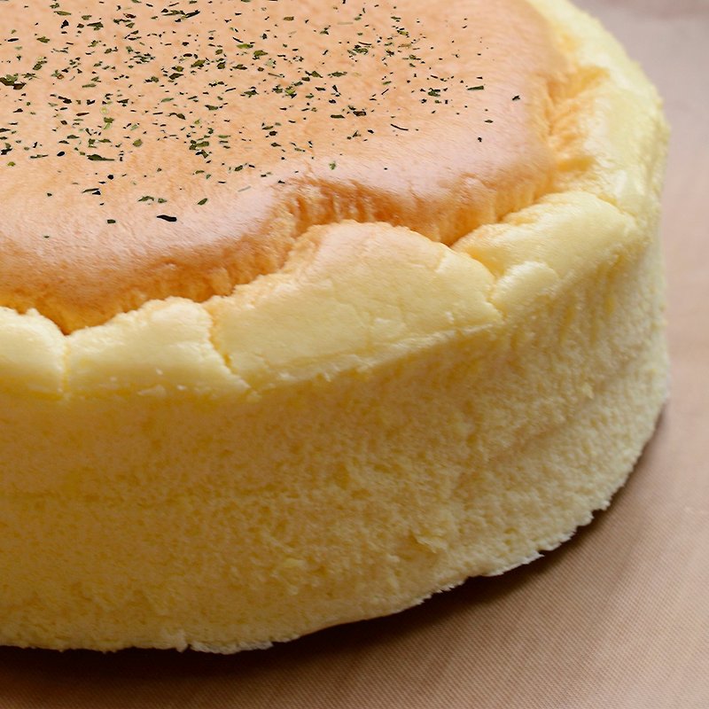 —グルテンフリー—無糖玄米ケーキ-オリジナルの塩味のチーズ（6インチ） - ケーキ・デザート - 食材 オレンジ