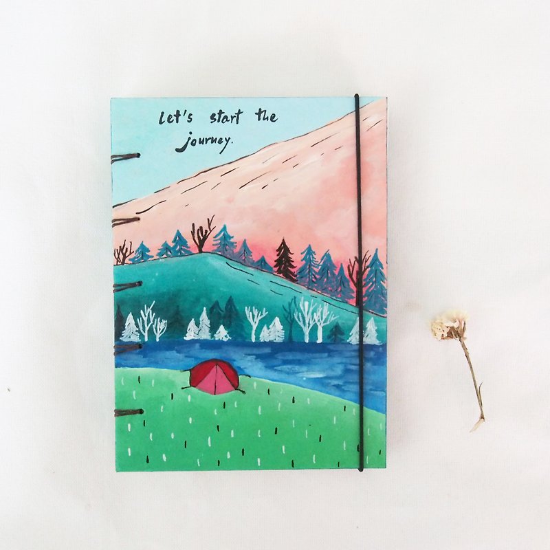 I love nature and freshness., Notebook Painting  Handmadenotebook Diary 筆記本 - Notebooks & Journals - Paper Green