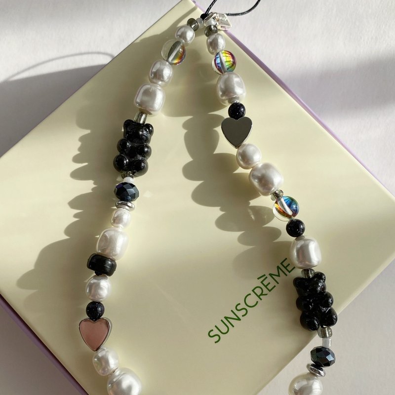 BLACK JELLY BEAR PHONE STRAP - 其他 - 其他材質 