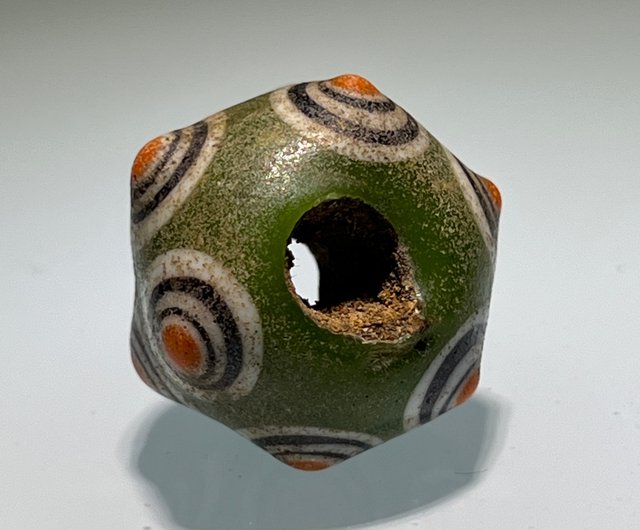 西アジアの九眼古代ガラス玉、古いガラス玉、古代ガラス玉、フェニキア