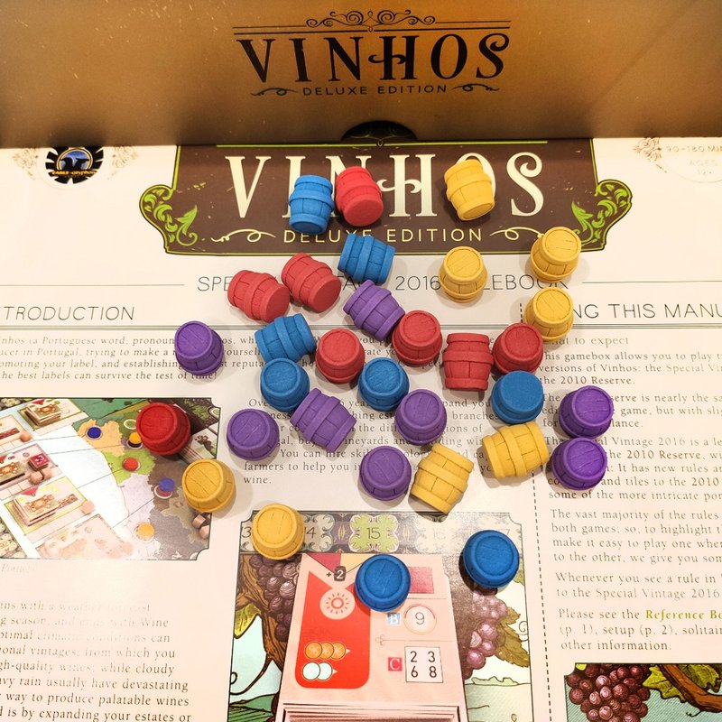 與 Vinhos 棋盤遊戲兼容的豪華資源代幣 - 桌遊/卡牌 - 其他材質 