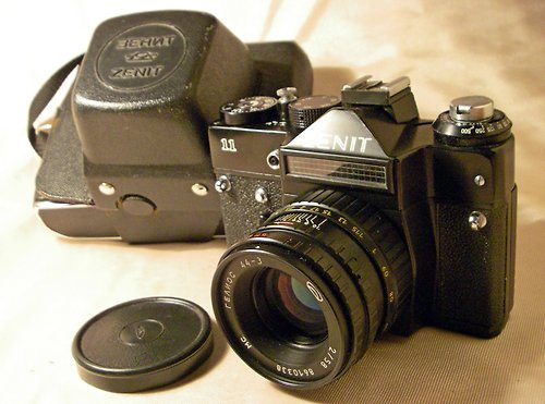 geokubanoid KMZ ZENIT-11 35mm 底片單眼相機 MC HELIOS-44-3 58mm M42 鏡頭