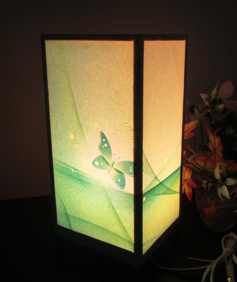 Eternal Butterfly Mai Fan «Dream Light» Serenity and Healing Revive! ★ Decorative Stand - Lighting - Paper Orange