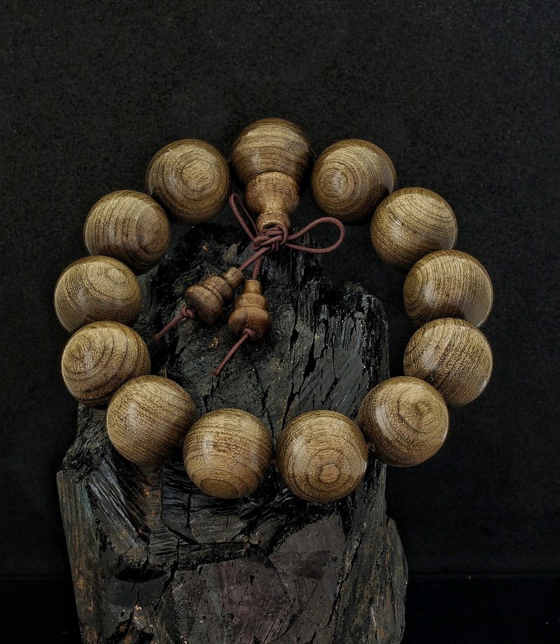 18mm 金絲楠木佛珠手串 - 手鍊/手環 - 木頭 