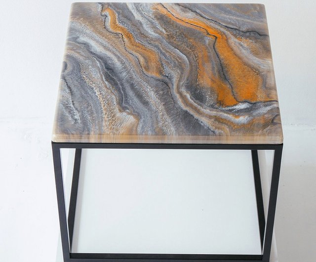 marble and epoxy table