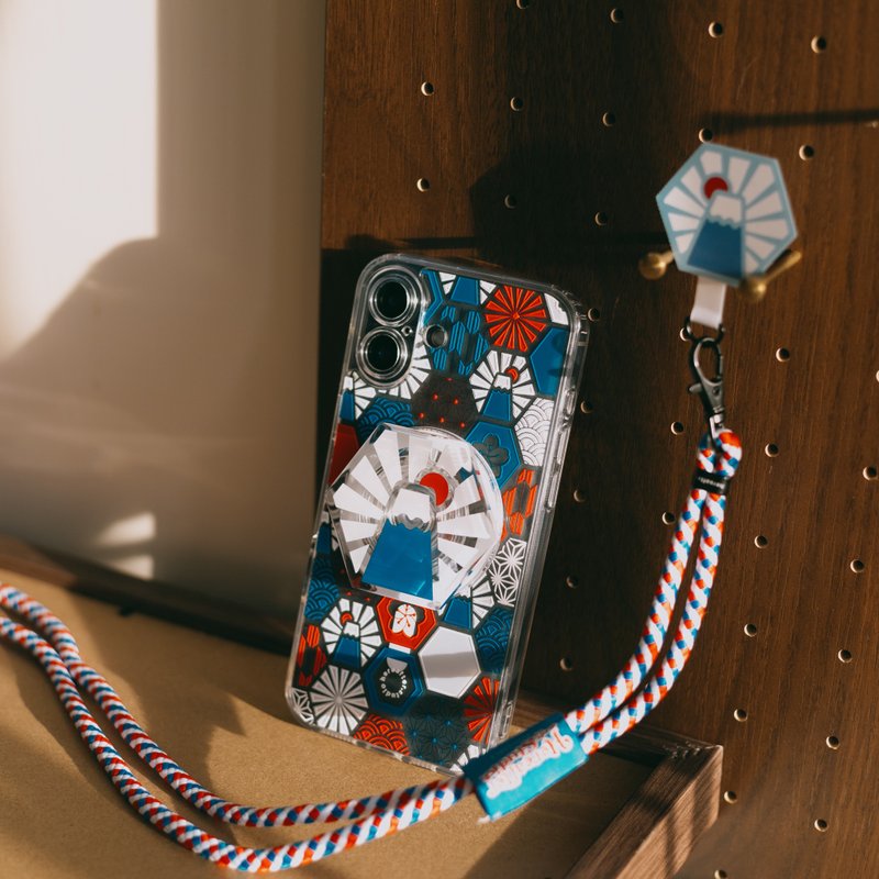 富士山凹凸磁磚系列 / 手機殼 - 六角 - 紅 - 手機殼/手機套 - 矽膠 粉紅色