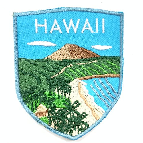 A-ONE 美國 夏威夷 USA 裝飾補丁立體繡貼 刺繡袖標 地標電繡刺繡徽章