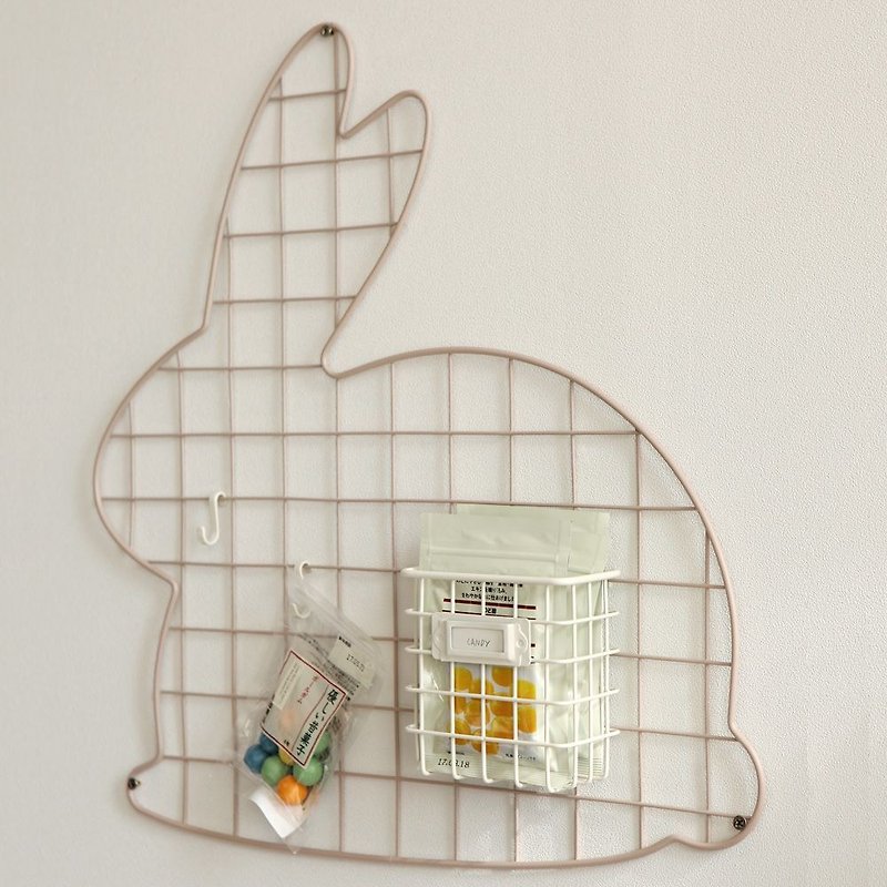 Dailylike Wall Mesh Hanging Frame-02 Bunny, E2D47746 - Shelves & Baskets - Other Metals Pink