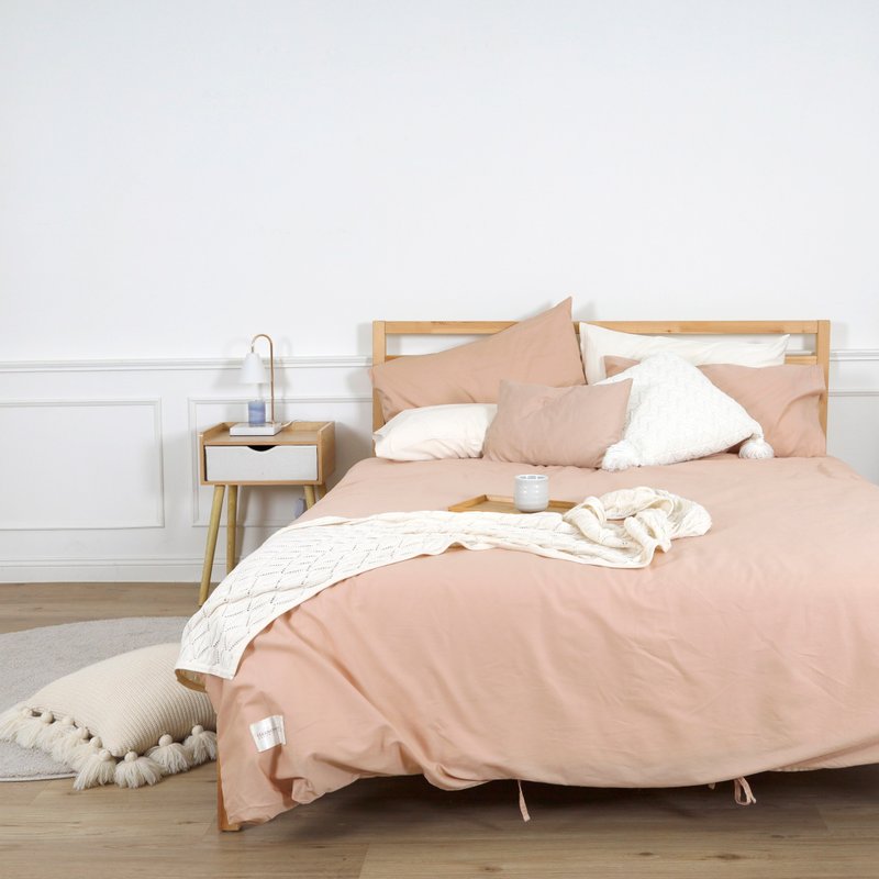 Organic cotton quilt cover - light coconut Brown - เครื่องนอน - ผ้าฝ้าย/ผ้าลินิน สีน้ำเงิน