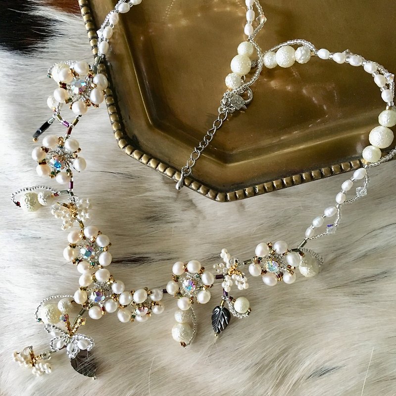 パールネックレス 〜pearl necklace〜 - ネックレス - 宝石 ホワイト