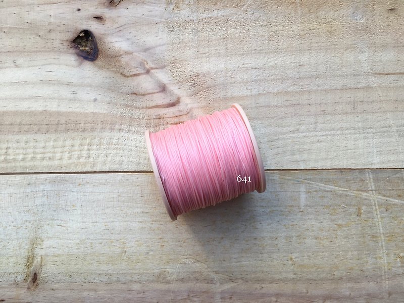 South American hand sewn round wax line [# 641 shrimp color] 0.65mm 30 m 48 color selection wax line hand stitch round wax line leather tools handmade leather leather accessories leather DIY leatherism - Knitting, Embroidery, Felted Wool & Sewing - Cotton & Hemp Pink