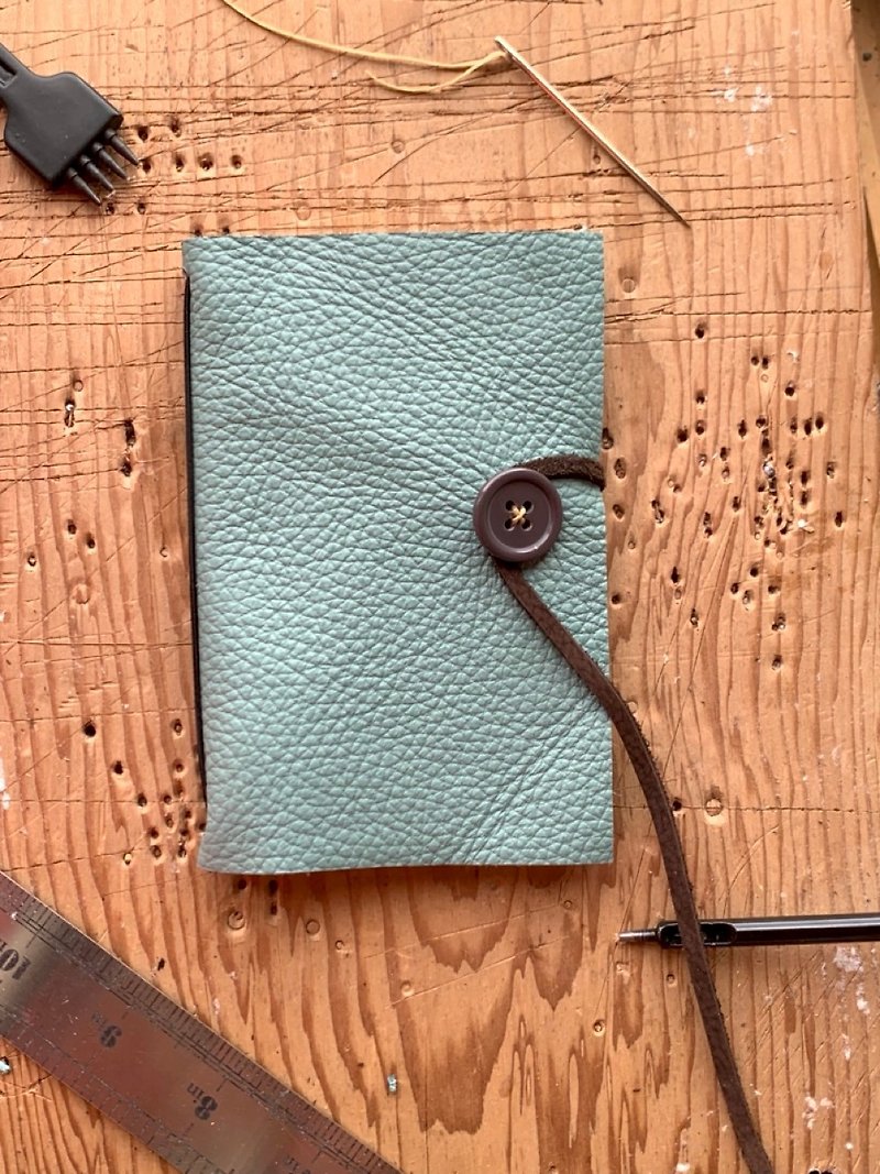 Travel Notebook - Soft Leather - Handmade - สมุดบันทึก/สมุดปฏิทิน - หนังแท้ สีเขียว