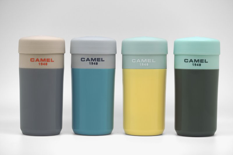 Camel brand 280ml glass bladder vacuum insulated cup with plastic shell and lid | Three colors available - กระบอกน้ำร้อน - วัสดุอื่นๆ หลากหลายสี