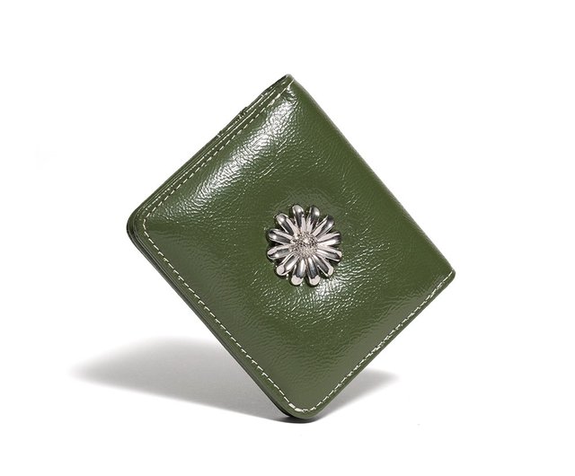 ★lemasque★ Daisy Photo Slot Wallet Bill Card Wallet Khaki Daisy Photo Slot Half Wallet Bill Card Wallet khaki - Shop
