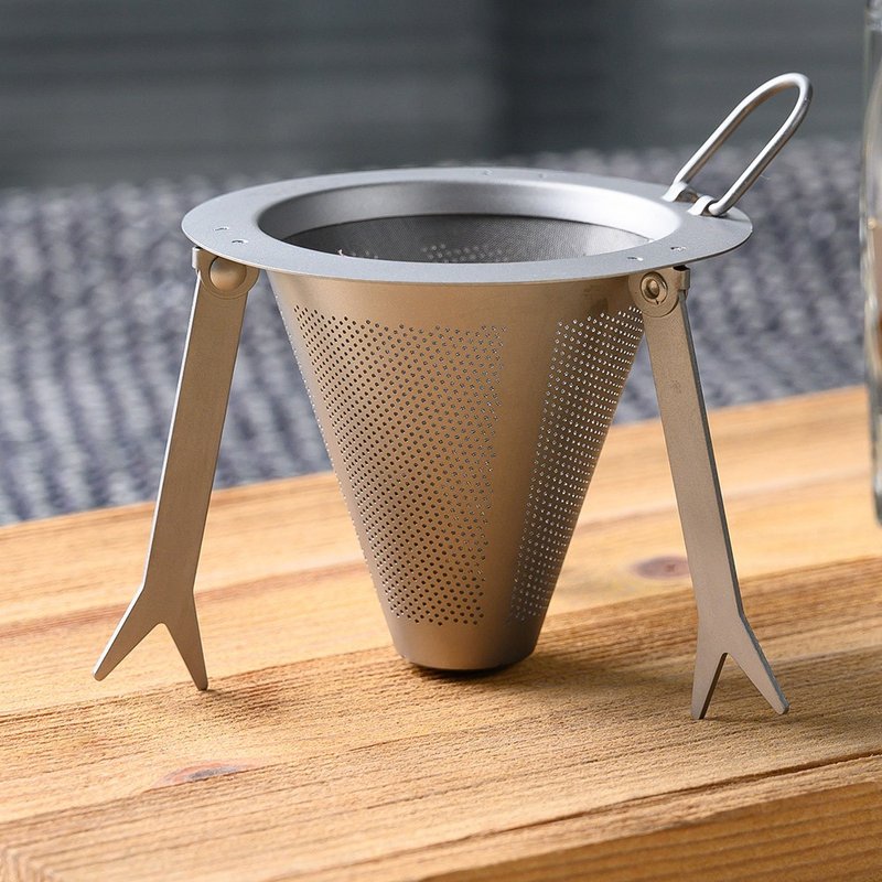 【U.S. Vargo】Titanium Travel Coffee Filter #T474 - เครื่องทำกาแฟ - วัสดุอื่นๆ สีเทา