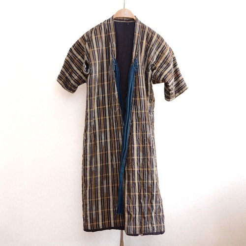 nambashouten 襤褸 綿入れ半纏 子供用 著物 古布 藍染紐 リメイク素材 インテリア小物 ジャパンヴィンテージ