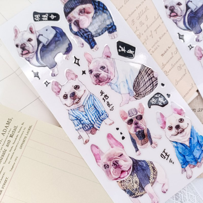 158 法鬥與你5 French Bulldogs and You 5 / 轉印貼紙 - 貼紙 - 其他材質 多色