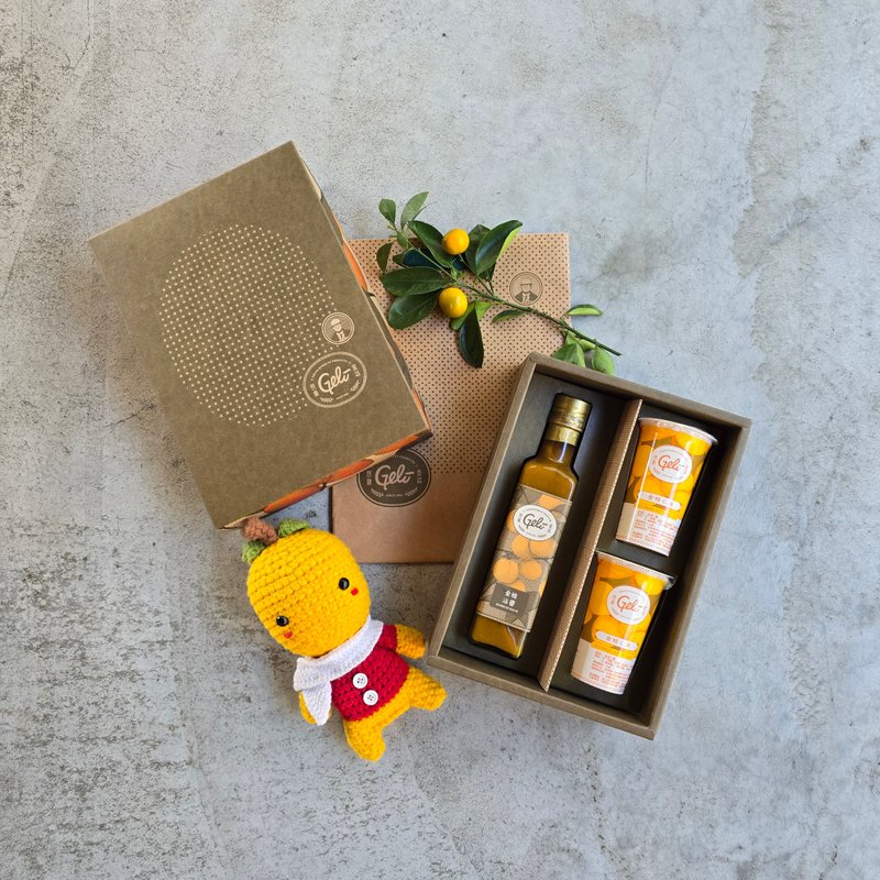 New Year Orange Gift Box S5 (kumquat dip + optional combination) - with carrying bag - น้ำผักผลไม้ - อาหารสด 