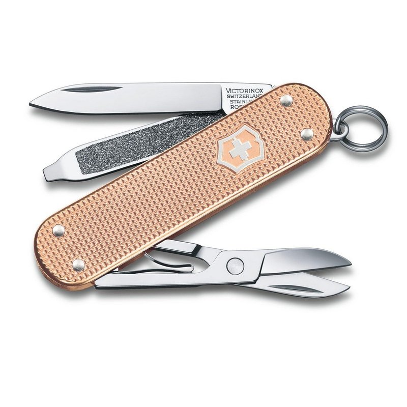 VICTORINOX Swiss Victorinox Fresh Peach Classic Aluminum Alloy Pink Orange 0.6221.202G - ชุดเดินป่า - อลูมิเนียมอัลลอยด์ สึชมพู