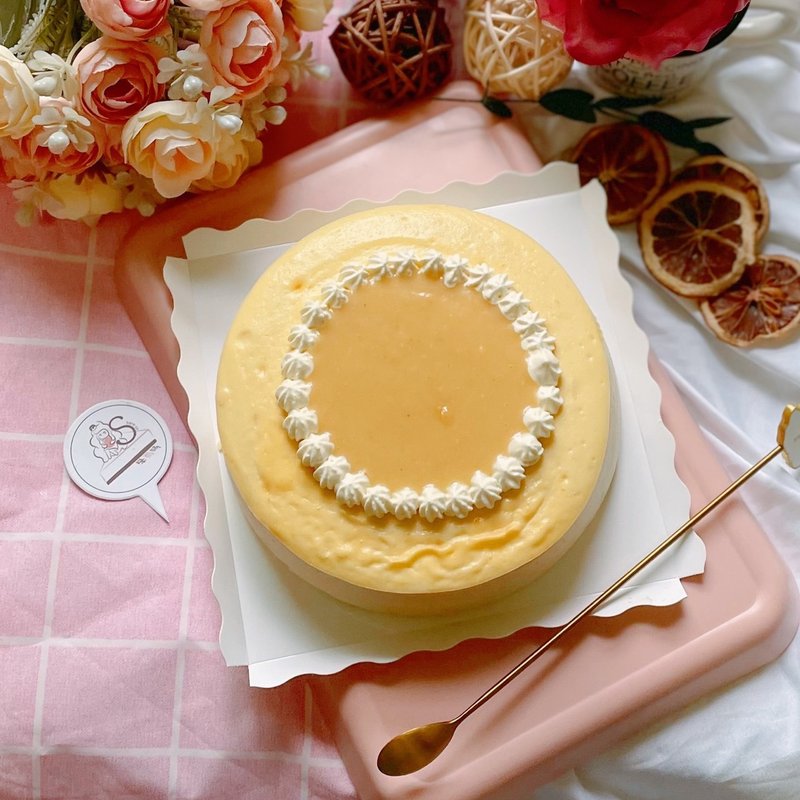 Xueershi shareus-passion lemon cheesecake heavy cheese - เค้กและของหวาน - อาหารสด สีเหลือง