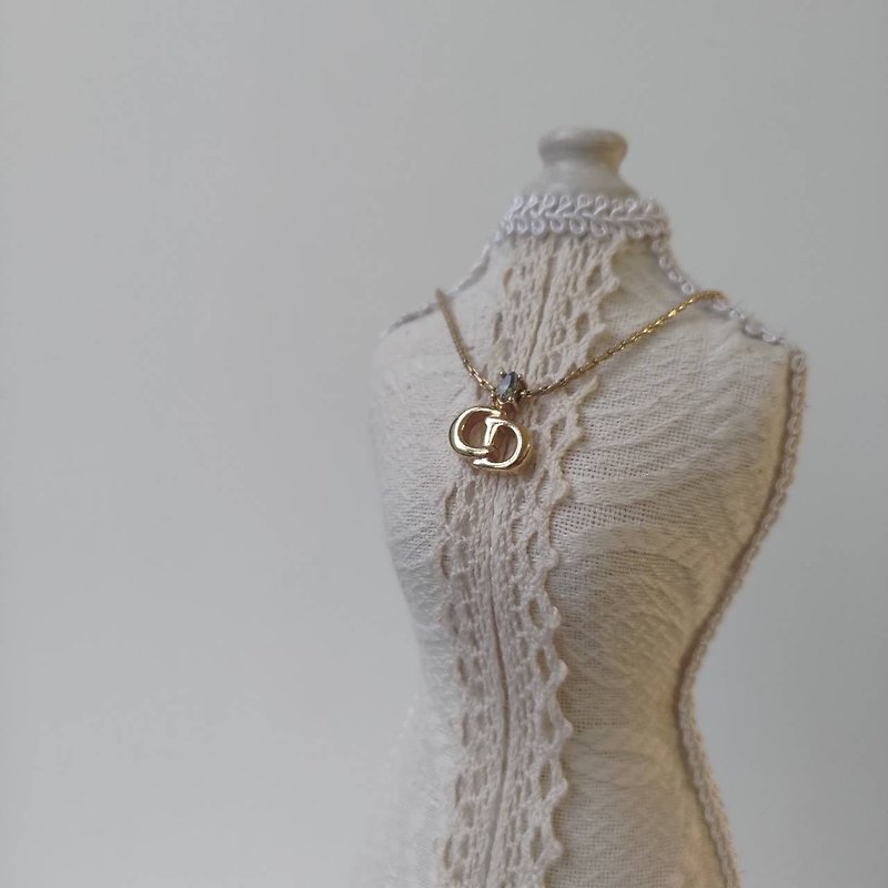 SY Vintage | Release Notice DIOR Necklace Dior Antique Necklace Jewelry Old Dior - สร้อยคอทรง Collar - โลหะ 