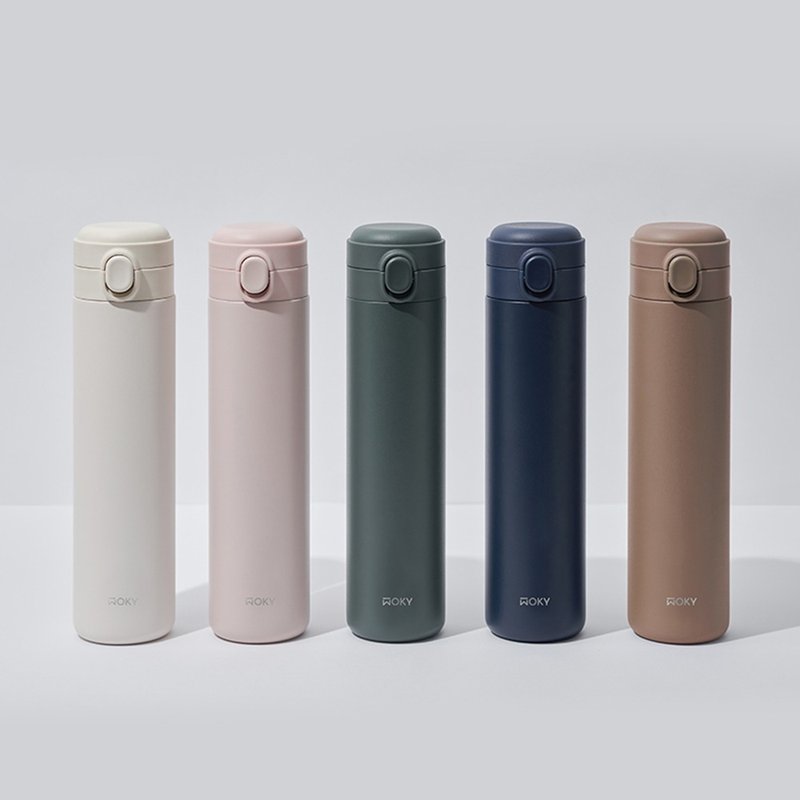 【WOKY沃廚】輕量輕芯鈦瓷易潔層彈蓋保溫瓶600ml (5色可選) - 保溫瓶/保溫杯 - 不鏽鋼 多色