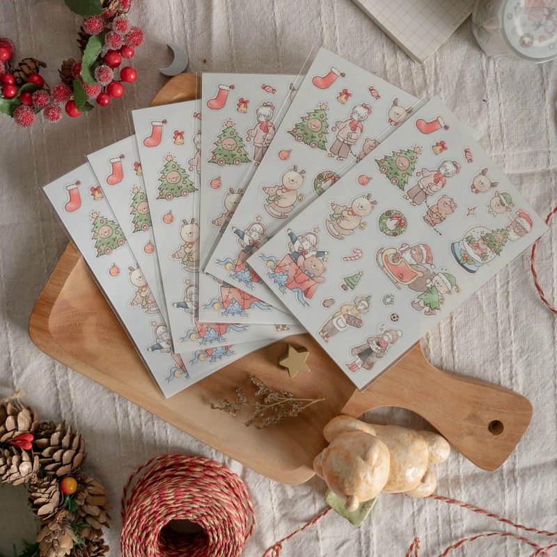 BEARY CHRISTMAS PET Sticker Sheet - Stickers - Other Materials 