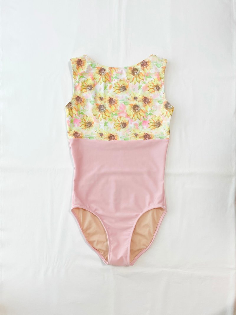 Lined sleeveless ballet leotard, sunflower x pink version - อื่นๆ - ไฟเบอร์อื่นๆ สึชมพู