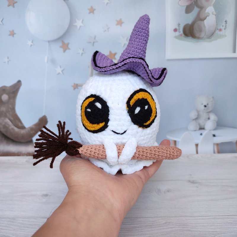 Halloween toy cute plush ghost, child Halloween gift, kind ghost - ของเล่นเด็ก - วัสดุอื่นๆ 