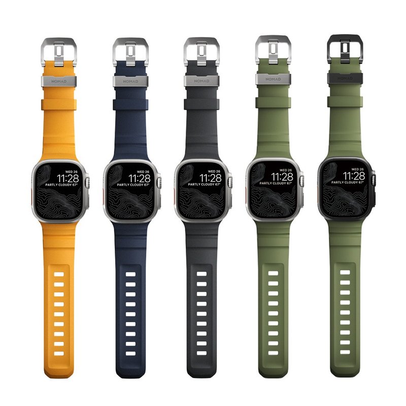 [US NOMAD] Tough FKM rubber strap for Apple Watch 49/46/45/44 - Watchbands - Rubber Multicolor