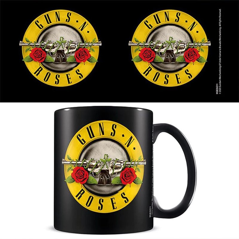 【槍與玫瑰】LOGO有色內裏馬克杯/Guns N Roses - 咖啡杯/馬克杯 - 陶 多色