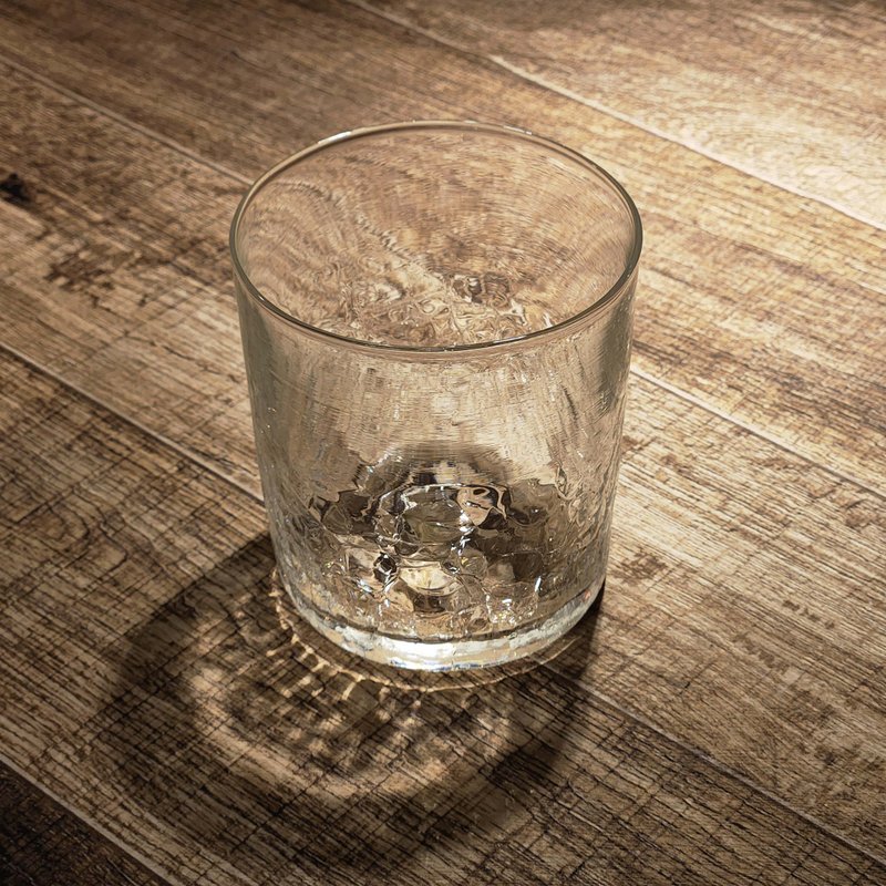透明冰裂紋威士忌杯 手作玻璃杯 純手工吹製 - 玻璃杯 - 玻璃 透明