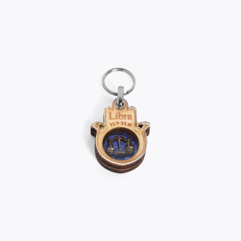 Key rings,general hangings,laser engraving, handmade, Zodiac Sign made in Isreal - Keychains - Wood Multicolor