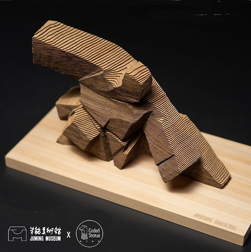 【Code Statue】Tai Chi Die Die Le 3D Puzzle Single Whip Down Potential Juming Art Museum Joint Model - Wood, Bamboo & Paper - Paper 