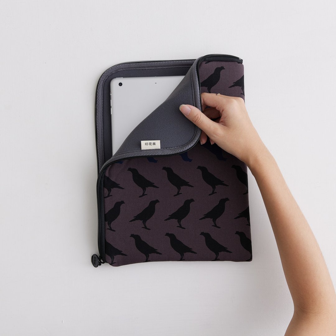 11-inch iPad storage bag/Taiwan Myna No. 5/Craftsman gray and black - Tablet & Laptop Cases - Cotton 